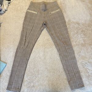 NWT Lark + Grey retro vintage look brown houndstooth leggings size s